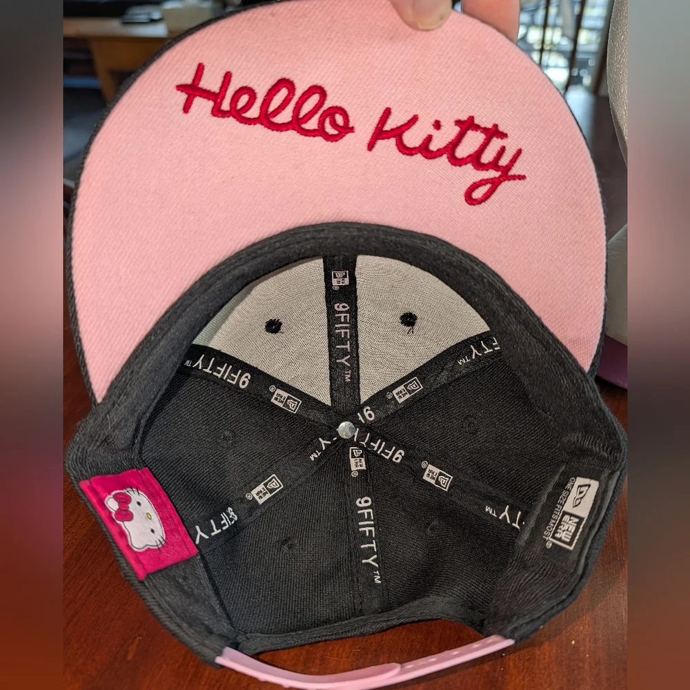 Hello Kitty Hats (2), Black and Grey with pink accents - one youth, one one-size